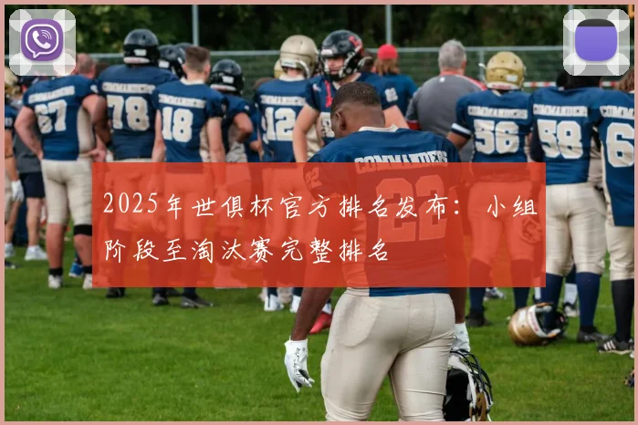 2025年世俱杯官方排名发布：小组阶段至淘汰赛完整排名